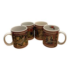 Twelve Days Of Christmas Coffee Mug Cup Days Betty Whitaker CIC Complete Set 4